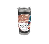 Bulldog inglese, design alce, cuore Bicchiere termico in acciaio inox doppia parete