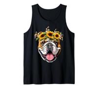 Bulldog inglese florlal womens per il proprietario di Canotta