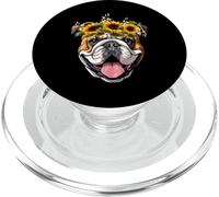 Bulldog inglese florlal womens per il proprietario di PopSockets PopGrip per MagSafe