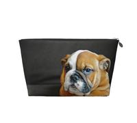 Bulldog inglese in ginocchio, Borsa da toilette Borsa per trucco Borsa per cosmetici Borsa da toilette da viaggio portatile