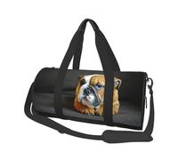 Bulldog inglese in ginocchio, Borsone da viaggio di grande capacità Borsa rotonda Borsa da viaggio sportiva Borsa da viaggio Borsa da fitness