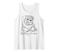 Bulldog Inglese Mamma Bulldog Mamma Carino Line Art Cane Artistico Canotta