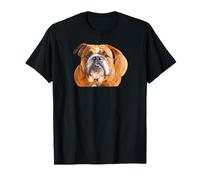Bulldog Inglese Marrone - mendicante Faccia Maglietta