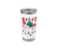 Bulldog inglese Merry Christmas Tree Babbo Natale cappello cane Bicchiere termico in acciaio inox doppia parete