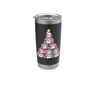 Bulldog inglese Merry Christmas Tree Babbo Natale cappello cane Bicchiere termico in acciaio inox doppia parete