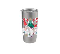 Bulldog inglese Merry Christmas Tree Babbo Natale cappello cane Bicchiere termico in acciaio inox doppia parete