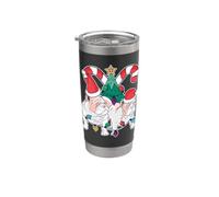 Bulldog inglese Merry Christmas Tree Babbo Natale cappello cane Bicchiere termico in acciaio inox doppia parete
