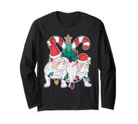 Bulldog Inglese Merry Christmas Tree Babbo Natale Cappello Cane Maglia a Manica