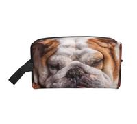 Bulldog inglese muso animali domestici cani che dormono, Borsa per il trucco Borsa per cosmetici Borsa da viaggio portatile da viaggio Borsa per trucco Organizer