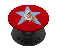 Bulldog inglese Party Dog Art | Simpatico design di compleanno PopSockets PopGrip Adesivo