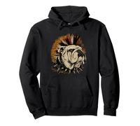 Bulldog inglese Punk Felpa con Cappuccio