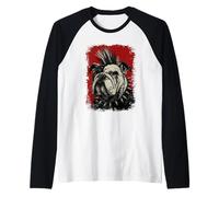 Bulldog Inglese Punk Maglia con Maniche Raglan