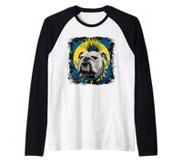 Bulldog inglese Punk Maglia con Maniche Raglan