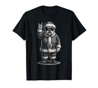 Bulldog Inglese Rock Music Christmas Dog Lover Maglietta