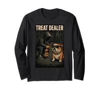 Bulldog inglese Treat dealer parodia umorismo amante dei cani Maglia a Manica