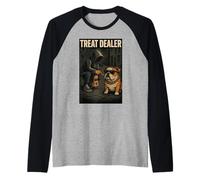 Bulldog inglese Treat dealer parodia umorismo amante dei cani Maglia con Maniche Raglan
