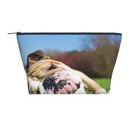 Bulldog inglesi Cani stanchi Animali domestici da prato Inglese, Borsa da toilette Borsa per trucco Borsa per cosmetici Borsa da toilette da viaggio portatile