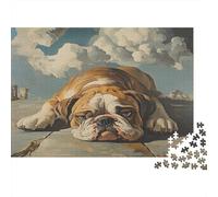 Bulldog Jigsaw Puzzle Impossibili 1000 Pezzi Cielo nuvoloso Decorazione Per La Casa. Giochi Rilassamento E Intelligence Per Adulti E Bambini Da 12 Anni 1000pcs (75x50cm)