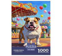Bulldog Jigsaw Puzzle Impossibili 1000 Pezzi Decorazione Per La Casa. Rilassamento E Intelligence Per Adulti E Ragazzi Da 14 Anni 38x26cm/1000pcs