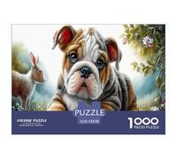 Bulldog Jigsaw Puzzle Impossibili 1000Pcs Giardino delle fiabe Decorazione Per La Casa. Rilassamento E Intelligence Per Adulti E Ragazzi Da 14 Anni 52x38cm/1000pcs
