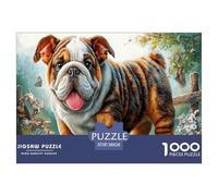 Bulldog Jigsaw Puzzle Impossible 1000 Pezzi Giardino delle fiabe Decorazione Per La Casa. Giochi Rilassamento E Intelligence Per Adulti E Ragazzi Da 14 Anni 38x26cm/1000pcs