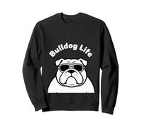 Bulldog Life Cool Occhiali da Sole a Forma di Cane Curvo Felpa