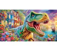 Bulldog-on-Hollywood-Walk Puzzle 1000 pezzi Carta riciclata Gioco educativo relax Bellissimo puzzle decorativo per adulti e bambini 70x50/1000 pezzi