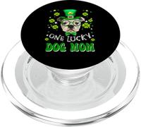 Bulldog One Lucky Dog Mom Funny Dogs Lover St Patrick's Day PopSockets PopGrip per MagSafe