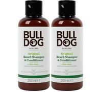 Bulldog Original 2-in-1 Beard Shampoo and Conditioner, 200 ml (Confezione da 2)