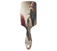 Bulldog - Pettine districante per capelli con rose, antistatico, facile da pulire