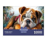 Bulldog Puzzle Impossible 1000Pcs Giardino delle fiabe Decorazione Per La Casa. Rilassamento E Intelligence Per Adulti E Ragazzi Da 14 Anni 70x50cm/1000pcs