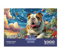 Bulldog Running Through FieldEpic 1000-Piece Jigsaw Puzzles for Adults The Pinnacle of Impossible, Hard, Difficult Challenging Puzzle Educational Games - These Represent The Apex Gift Jigsaw Puzzle