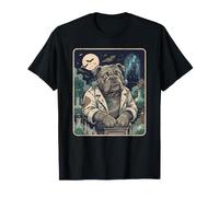 Bulldog Scienziato Mostro Bambini Amanti Cani Halloween Maglietta