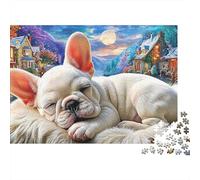 Bulldog Set Puzzle Premium Da 1000 Pezzi, Cute Pet Dog, Impossibile, Difficile, Stimolante, Stress, Migliore Regalo, Idea Regalo, Hobby, Tempo Libero 52x38cm/1000pcs