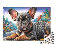 Bulldog Set Puzzle Premium Da 1000 Pezzi, Cute Pet Dog, Riduzione Dello Stress, Relax Mentale, Migliore Idea Regalo, Hobby, Tempo Libero 52x38cm/1000pcs