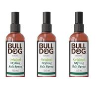 Bulldog Skincare Original Hair Styling Salt Spray 150 ml - Spray per lo styling dei capelli da uomo - Finitura naturale e tenuta leggera x 3 confezioni