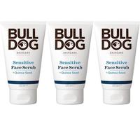 BULLDOG SKINCARE - Scrub viso sensibile per uomo, esfoliante ai semi di quinoa, 125 ml, confezione da 3