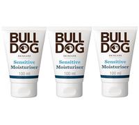 Bulldog Skincare Sensitive Face Moisturiser for Men, senza profumo, appositamente formulato per pelli sensibili, fornisce idratazione 24 ore, 100 ml, confezione da 3