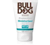 BULLDOG SKINCARE Idratante protettivo SPF 15 100 ml, arricchito con aloe vera, adatto a tutti i tipi di pelle