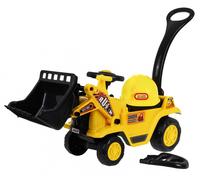 Bulldozer a pedali per bambini con casco