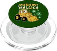 Bulldozer per bambini che spingono la mia fortuna St Patrick 6 7 Numeri Fortunati PopSockets PopGrip per MagSafe