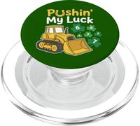 Bulldozer per bambini che spingono la mia fortuna St Patrick 6 7 Numeri Fortunati PopSockets PopGrip per MagSafe