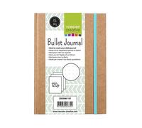 Vaessen Creative Bullet Journal, Quaderno Planner BuJo con 120 Pagine Puntinate per Diari Quotidiani, Marrone, Taglia Unica