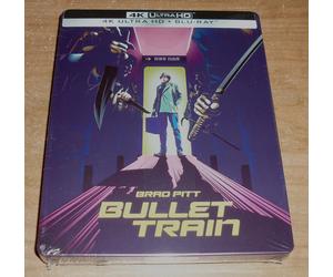 BULLET TRAIN 4K UHD+BLU-RAY+9 CARTOLINE NUOVO IMBALLATO STEELBOOK A-B-C