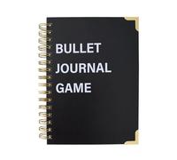 Bullets Journal Game, quaderno da gioco Bullets Journaling con rilegatura a doppia spirales, quaderno portatile di pianificazione delle sfide di risparmio per monitorare il piano e tenere traccia