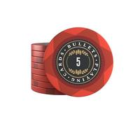 Bullets Playing Cards, Adriana - 25 chip da poker per set da poker, diversi valori, diametro 4 cm, peso 14 g (5)