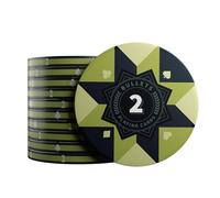 Bullets Playing Cards, Poker Chip in ceramica, Paulie con valori, rotolo da 25 (kaki verde/blu (2)