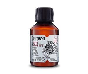 Bullfrog - Gel Doccia Multiuso Secret Potion N.2: Detergente per Corpo, Viso e Capelli, 91% Naturale, Fragranza Speziata, Ambrata e Esclusiva, Made in Italy, 100 ml