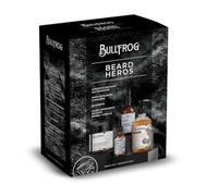 Bullfrog - Kit Beard Heroes, Agnostico Balsamo Multifunzione Originale 100ml, Pasta Esfoliante Lavabarba 100ml, Oliocento 50ml, Fluido Detergente Delicato 250ml