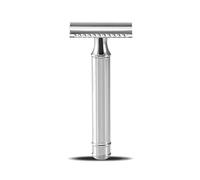 Bullfrog Rasoio Di Sicurezza, Doppio Filo Chiuso, Rifinito a Mano, Tradizionale, Classico, Pregiato, Metallo cromato - Compatibile con le Classiche Lamette Usa e Getta - Made in Germany